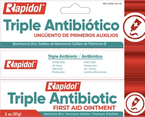RapidolTriple Antibiotic 포장