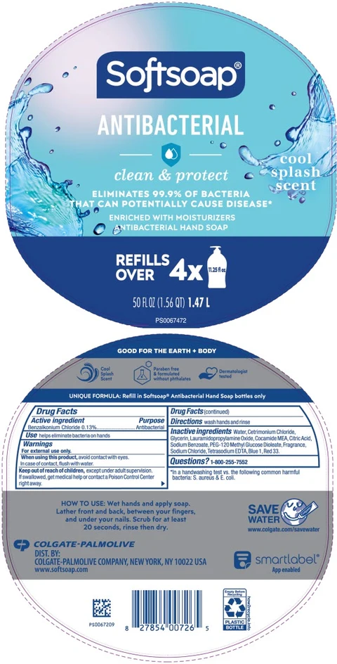 Softsoap Antibacterial Clean and Protect Cool Splash 포장
