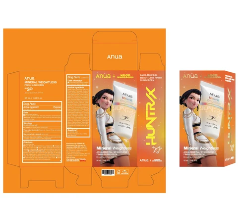 ANUA MINERAL WEIGHTLESS FINISH SUNSCREEN 포장