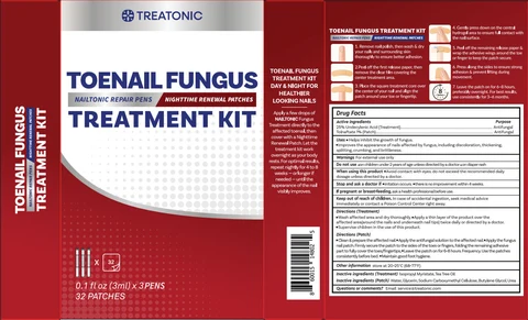 Treatonic TONENAIL FUNGUS TREATONIC kit. packaging