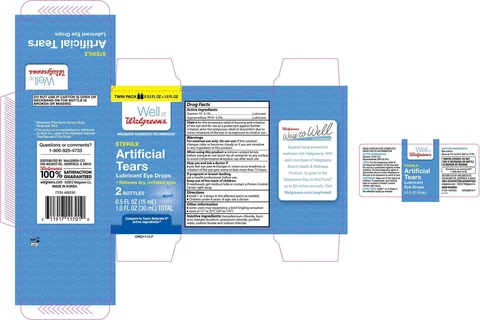 Walgreens Artificial Tears Lubricant Eye Drops packaging