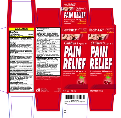 Childrens Pain Relief packaging