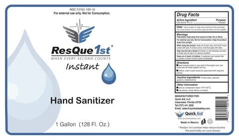 ResQue1st Hand Sanitizer 포장