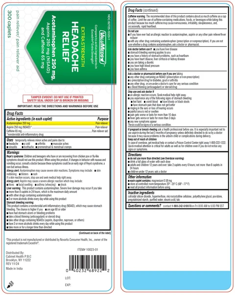 ValuMeds Extra Strength Headache Relief 포장