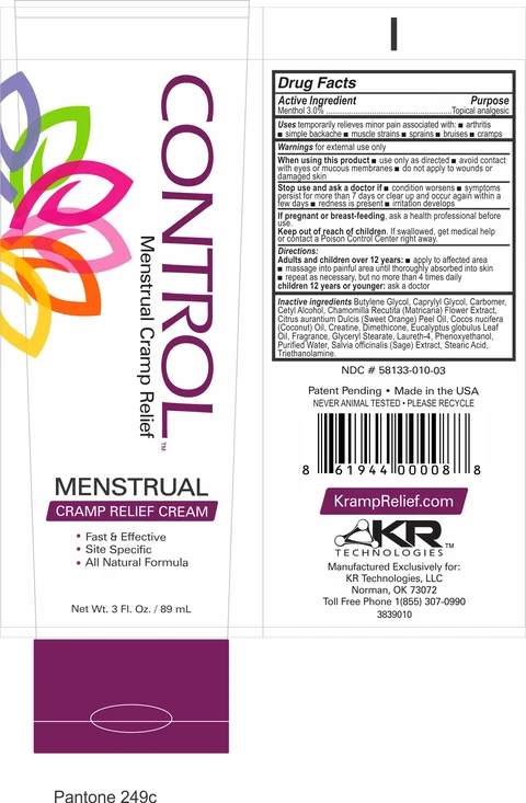 Control Menstrual Cramp Relief 포장