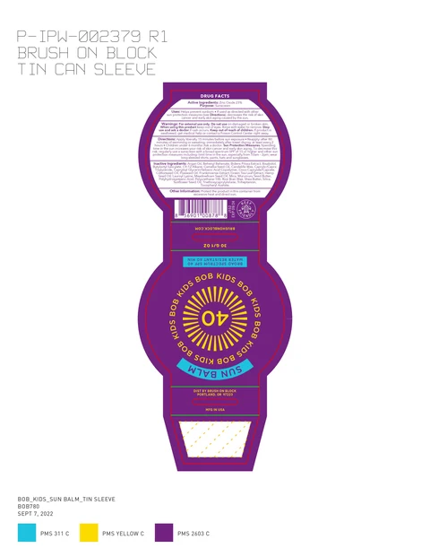 BOB Kids Sun Balm SPF 40 포장