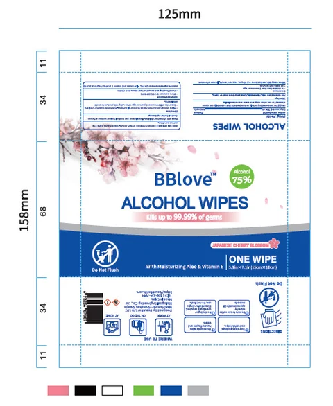 BBlove ALCOHOL WIPES 포장