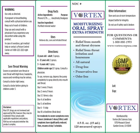 Vortex Moisturizer Oral packaging