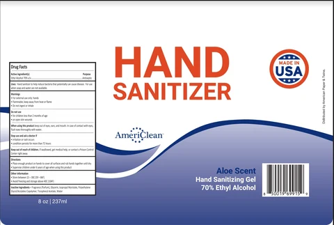 Hand Sanitizer packaging