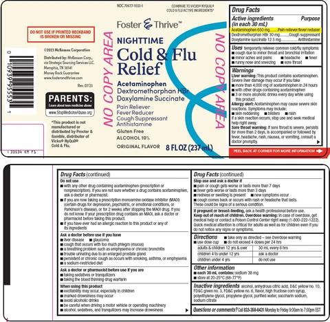 foster and thrive nighttime cold and flu relief packaging