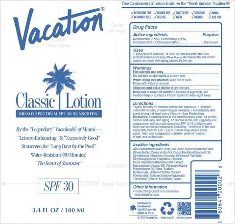 VACATION CLASSIC BROAD SPECTRUM SPF 30 SUNSCREEN 포장