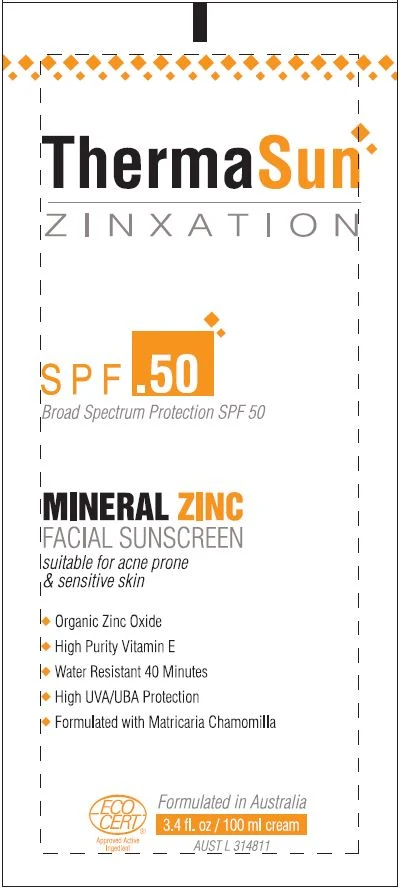 THERMASUN ZINXATION MINERAL ZINC FACIAL SUNSCREEN - ACNE PRONE SKINSPF-50 포장