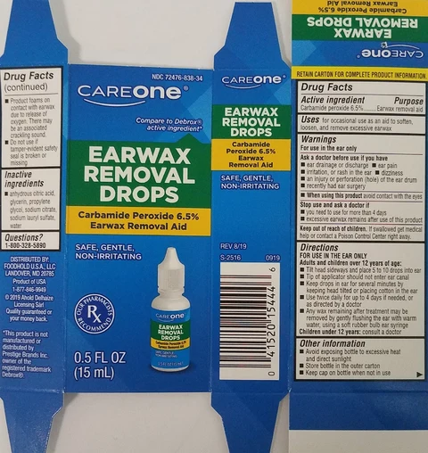 CareOne Earwax Removal Drops 포장