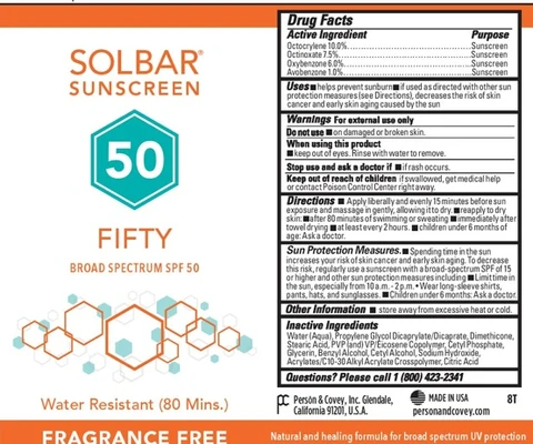 Solbar Fifty SPF50 포장