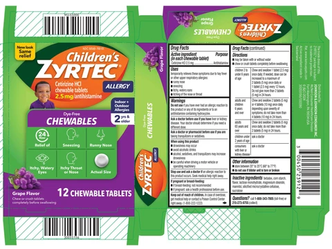 Childrens Zyrtec 포장