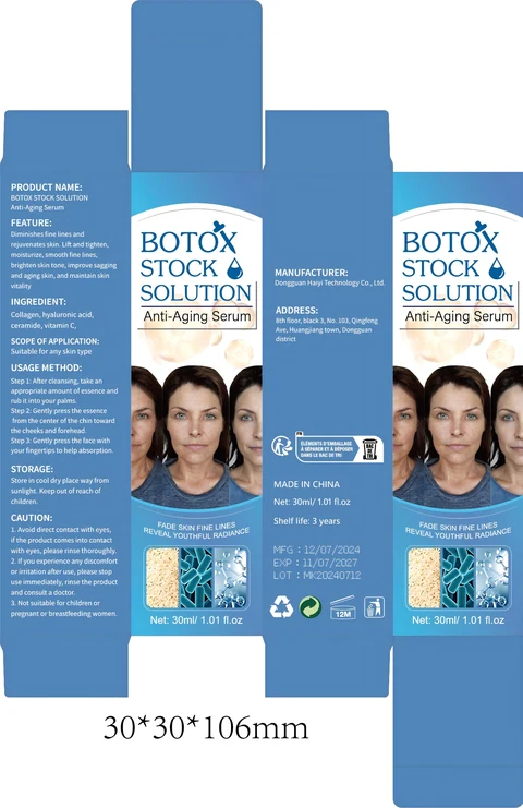 Botulinum Toxin Solution Anti-Aging Serum packaging