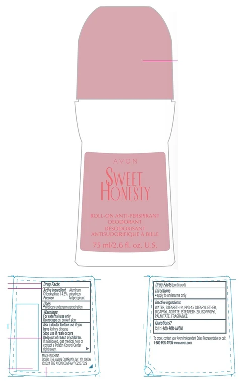 AVON Sweet HonestyRoll-On Anti-Perspirant Deodorant 포장
