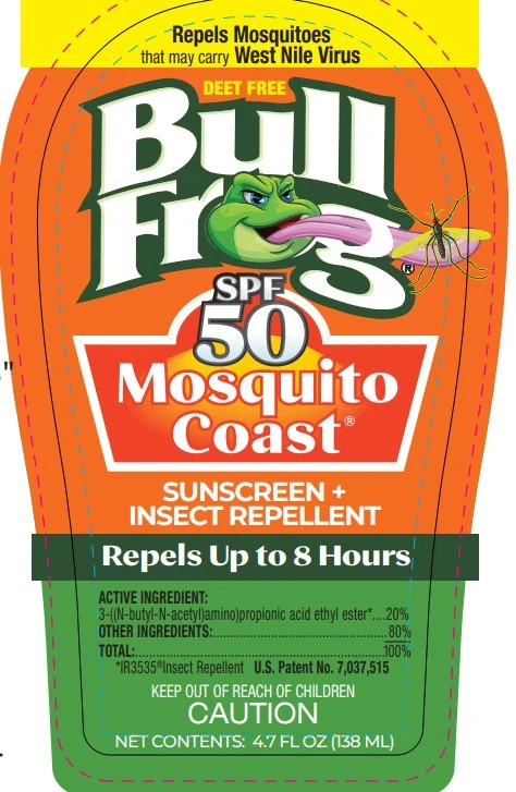 BullfrogBroad Spectrum SPF 50 Sunscreen packaging
