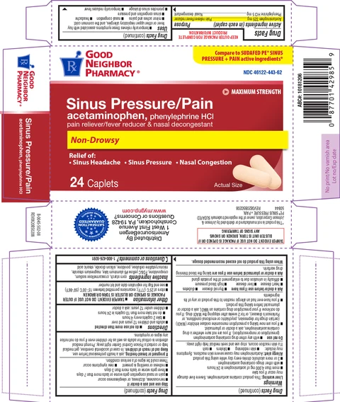 Sinus Pressure PainMaximum Strength, Non-Drowsy 포장