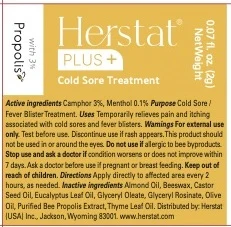 HERSTAT PLUS Cold Sore Treatment 포장