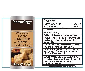 Toasted Vanilla Sugar Hand Sanitizer Bodycology packaging