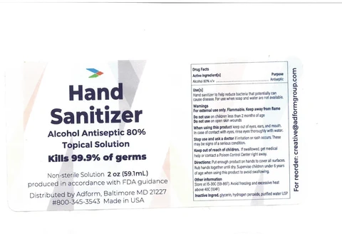Hand Sanitizer packaging