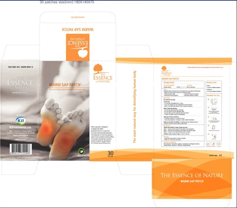 Warm Sap Patch packaging