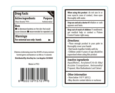 Hand Sanitizer packaging