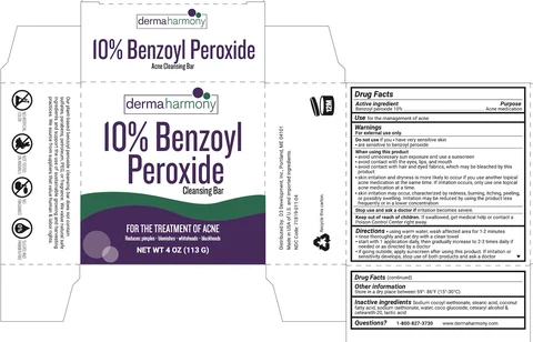 Dermaharmony 10% Benzoyl PeroxideCleansing Bar 포장