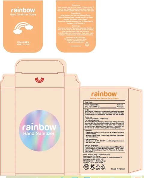 Rainbow Hand Sanitizer Orange 포장