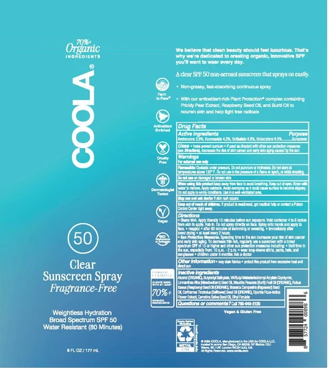 COOLA Classic Body SPF 50 Fragrance Free packaging