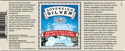 Sovereign Silver Eerste Hulp Gel packaging