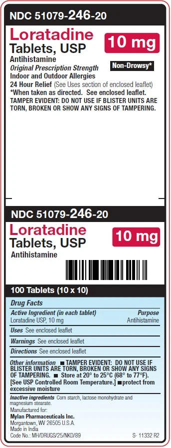 Loratadine packaging