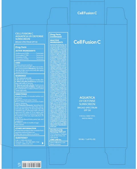 Cell Fusion C Aquatica UV Defense Sunscreen Broad Spectrum SPF 50 포장