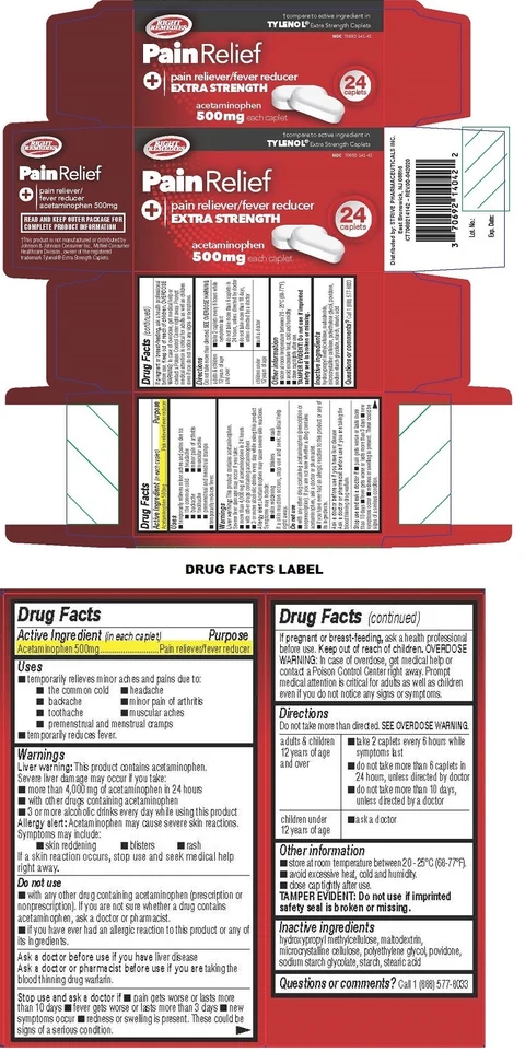 RIGHT REMEDIES Pain Relief Caplet 포장
