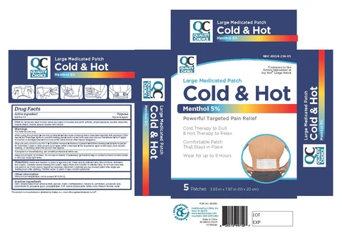 Cold Hot Medicated Patch 5% Menthol 포장