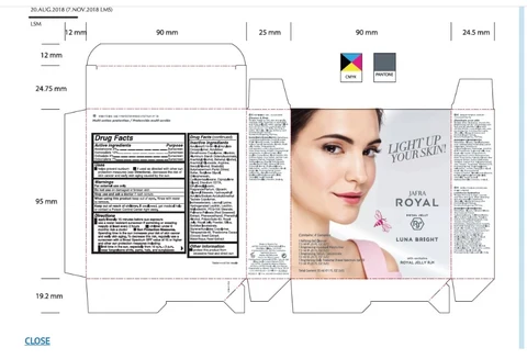 Jafra Royal Luna Bright Kit packaging