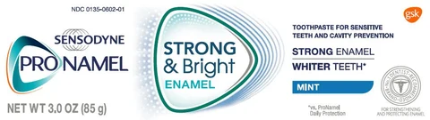 Sensodyne PronamelStrong and Bright Enamel Mint / Sensodyne Pronamel Strong and Bright Enamel Extra Fresh 포장