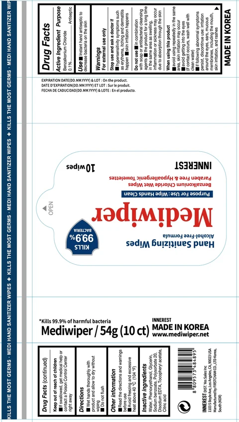 Innerest Mediwiper packaging