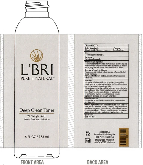 L BRI Pure n Natural Deep Clean Toner packaging