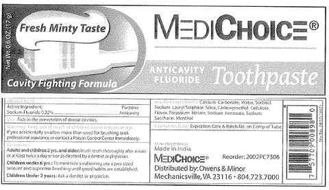 MEDICHOICE ANTICAVITY FLUORIDE 포장