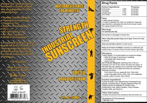 Industrial Strength Sunscreen packaging