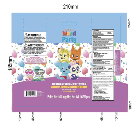 Antibacterial Wet Wipes 포장