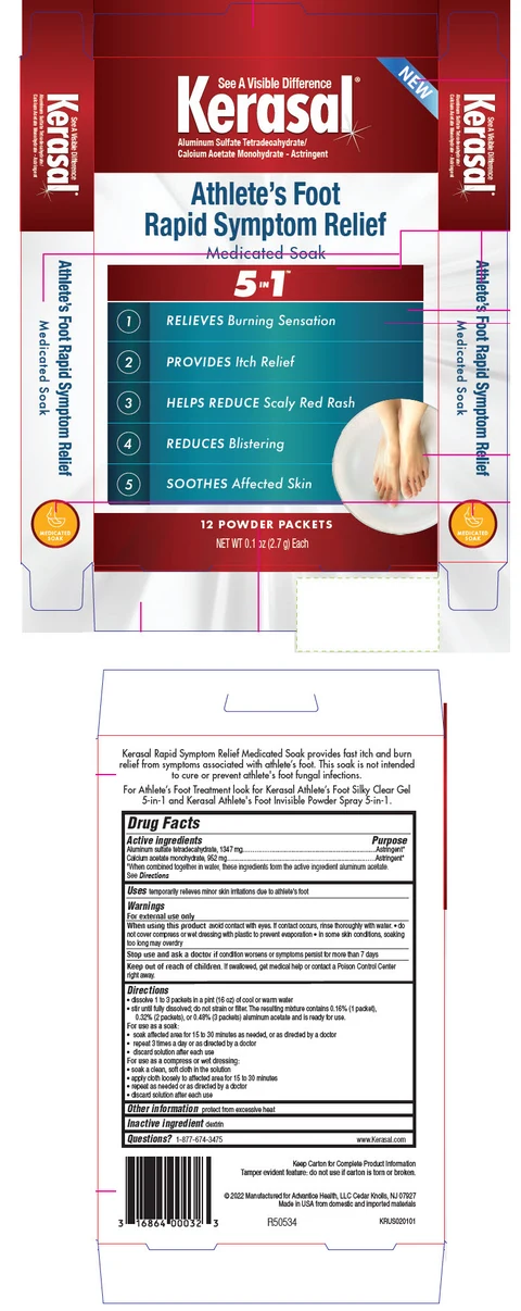 Kerasal Athletes Foot Rapid Symptom ReliefMedicated Soak 포장