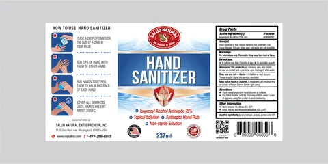 Salud Hand Sanitizer 포장