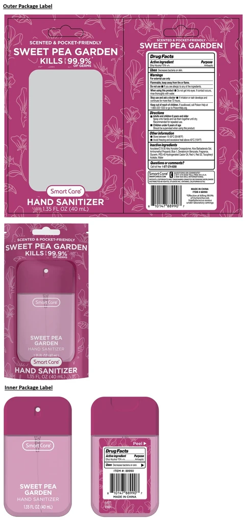 Smart Care SWEET PEA GARDEN HAND SANITIZER 포장
