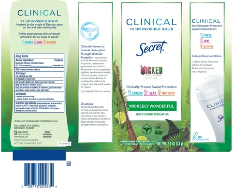 Secret Clinical Invisible Solid Wickedly Wonderful 포장