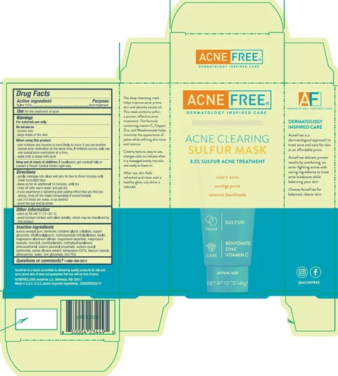 Acne Clearing Sulfur Mask packaging