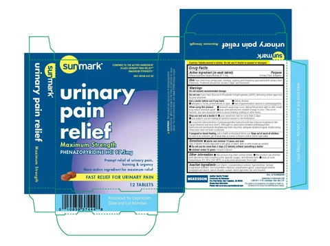 Sunmark Urinary Pain Relief Maximum Strength 포장