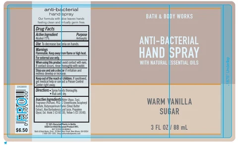 AntiBacterialHandSprayWarm Vanilla Sugar 포장